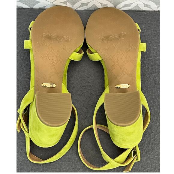 Vionic Rosabel Lime Green Suede Ankle Cross Strap Platform Heel Sandal Women 8M - Picture 9 of 10
